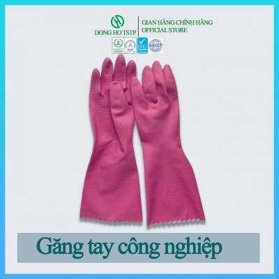 Găng tay cao su đa năng loại răng cưa - màu hồng