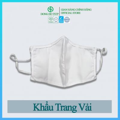 Khẩu trang vải 2 lớp thoáng mát màu trắng
