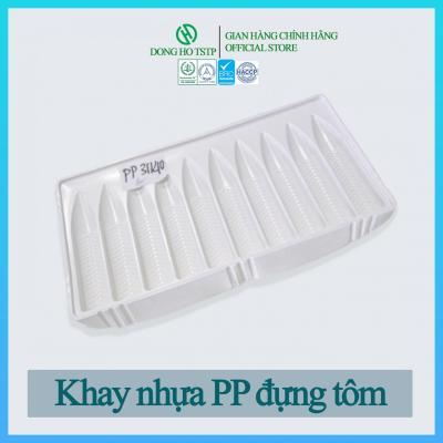 Khay nhựa PP đựng tôm size 31/40