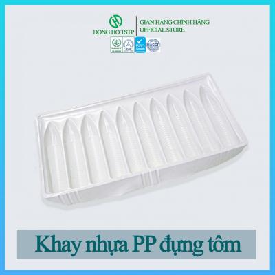 Khay nhựa PP đựng tôm size 41/50