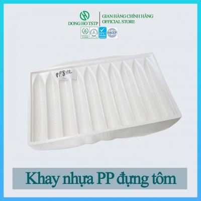 Khay nhựa PP đựng tôm size 8/12