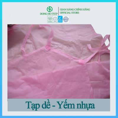 Tạp dề nhựa chống nước màu hồng