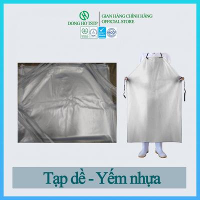 Tạp dề nhựa chống nước màu trắng trong