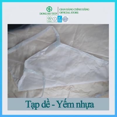 Tạp dề/yếm nhựa chống nước - màu trắng sữa