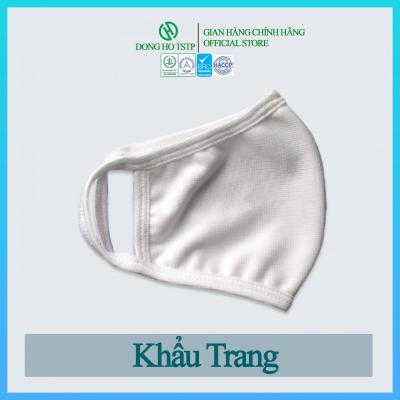 Khẩu trang vải kháng khuẩn và khói bụi 3 lớp hàng xuất khẩu - khẩu trang vải cao cấp màu trắng