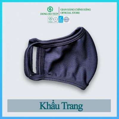 Khẩu trang vải kháng khuẩn và khói bụi 3 lớp hàng xuất khẩu - khẩu trang vải cao cấp màu xanh đen